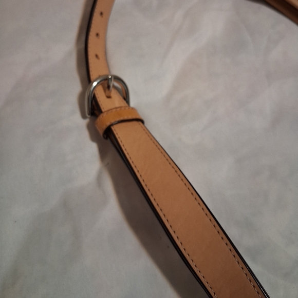 Coach Peyton Embossed Patent Leather Shoulder Bag Black-Tan - Picture 9 of 15